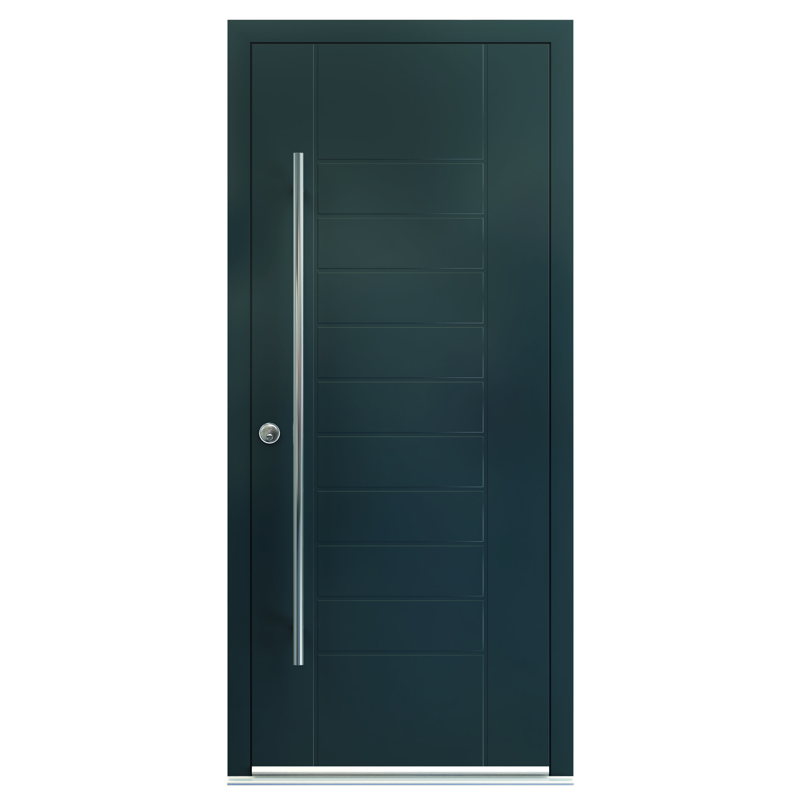 DHDM1521- Aluminium Door Hinged - Midrail - Double - 1500 x 2100mm